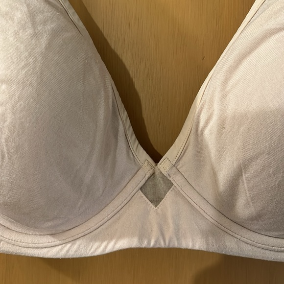 Thirdlove Women’s 24/7 Cotton Plunge Bra Underwire Cream Size 34E (DD) - Picture 3 of 7